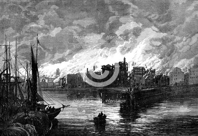 The Burning of Chicago, 1871. Creator: Unknown.