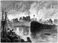 The burning of Chicago, Illinois, USA, 1871 (c1880)