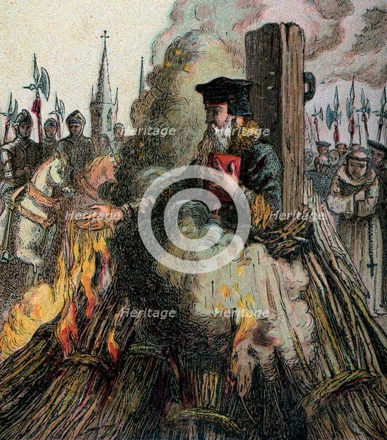 'The Burning Of Cranmer', 1556, (c1850). Artist: Unknown
