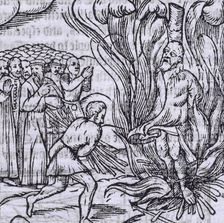 The burning of George Wishart, 1546 (1577). Creator: Unknown