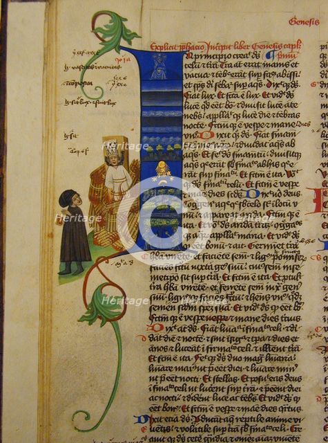 The burning of John Hus (From the Martinitz Bible). Artist: Petrus de Mladoniovicz, (Petr z Mladonovic) (ca 1390-1451)