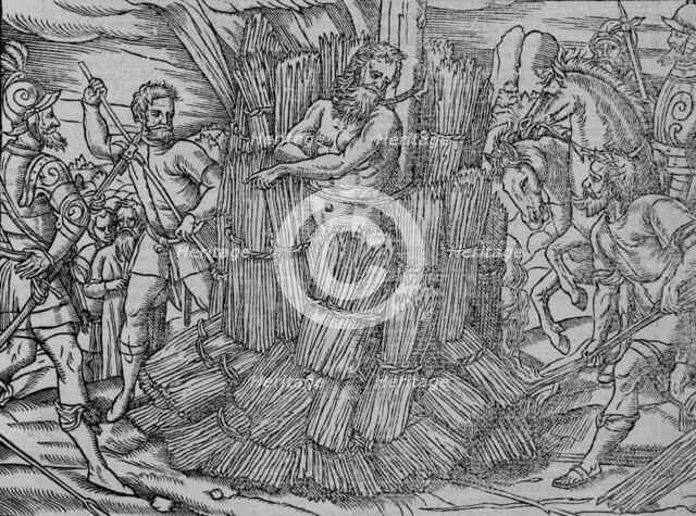 'The burning of maister Hierome of Prage', (c1563). Creator: Unknown.