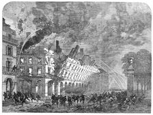 The Burning of Paris: fall of houses in the rue de Rivoli, 1871. Creator: Unknown