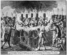 The Burning of Richard Woodman and nine other protestant martyrs, at Lewes in Sussex