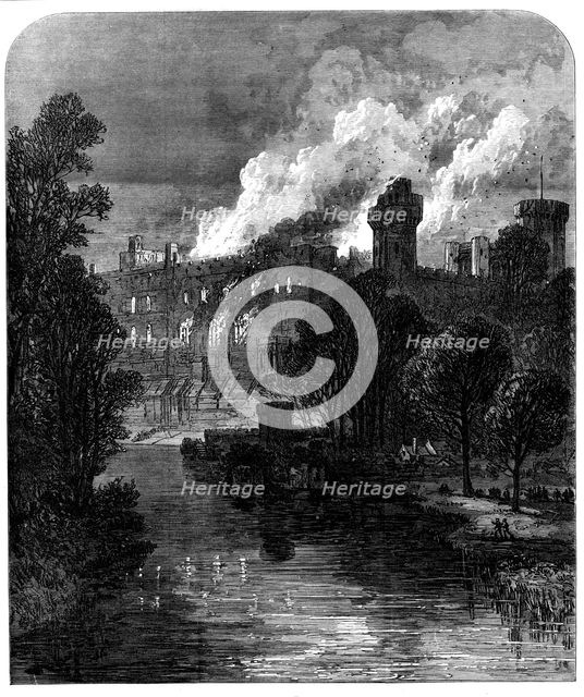 The Burning of Warwick Castle, 1871. Creator: Unknown.