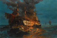 The Burning of the Ottoman frigate