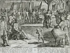 The Burning of the Old Fortress, published 1612. Creator: Antonio Tempesta