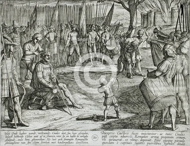 The Burning of the Old Fortress, published 1612. Creator: Antonio Tempesta.