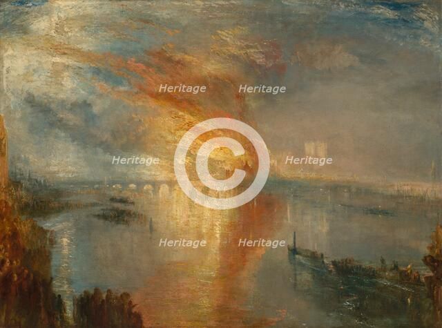 The Burning of the Houses of Lords and Commons, 16 October 1834, 1835. Creator: Joseph Mallord William Turner (British, 1775-1851).