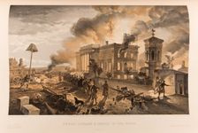 The burning of the Public Library and the Tower of the Winds in Sevastopol, 1855-1856