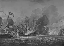 The Burning of the Royal James c1700. Artist: Willem van de Velde the Younger