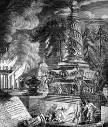 The burning of the Temple at Ephesus 1753. Artist: Paul Sandby