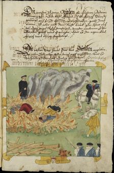 The Burning of three witches in Baden on November 4, 1585