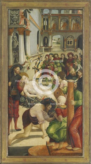 The Burning. Wing from the Saint Agatha Altar, 1523. Artist: Greimold, Jörg (ca 1500-after 1540)