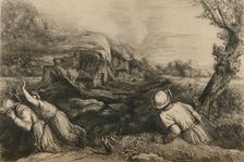 The Burning Village c1880. Artist: Alphonse Legros