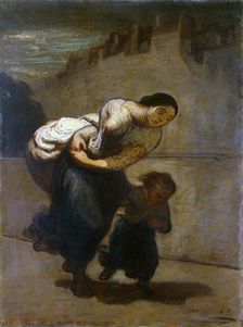 The Burden 1850-1852. Creator: Daumier, Honoré (1808-1879)
