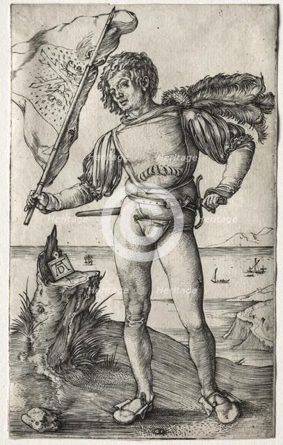 The Burgundian Standard Bearer, c. 1500. Creator: Albrecht Dürer (German, 1471-1528).