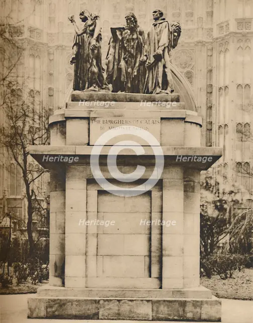 'The Burghers of Calais in the Victoria Tower Gardens', c1935. Creator: Joel.