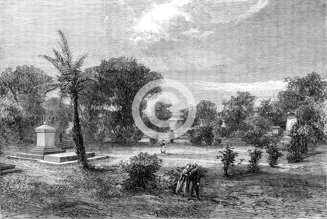The burial-ground at Lucknow, 1864. Creator: Unknown.