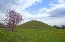 The burial mound of the Athenians at Maratona (Marathonas), Greece. Creator: Samuel Magal