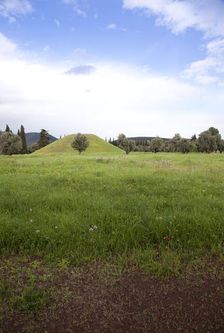 The burial mound of the Athenians at Maratona (Marathonas), Greece. Artist: Samuel Magal