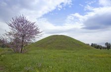 The burial mound of the Athenians at Maratona (Marathonas), Greece. Artist: Samuel Magal