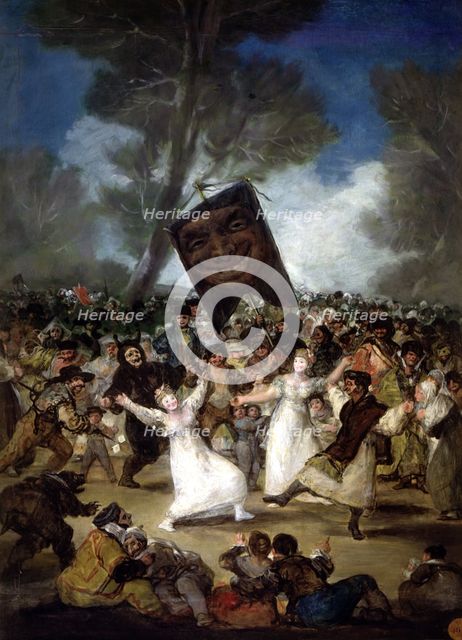  'The Burial of the Sardine' oil by Francisco de Goya.