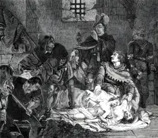 "The Burial of the Two Sons of Edward IV., in the Tower, 1483" ..., 1850. Creator: George Dalziel