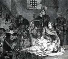 "The Burial of the Two Sons of Edward IV., in the Tower, 1483" ..., 1850. Creator: George Dalziel