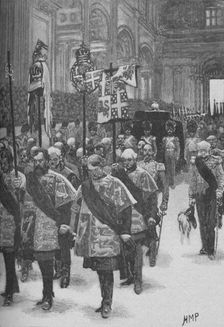 The Burial of Wellington c1890. Artist: Henry Marriott Paget