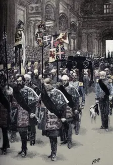 The Burial of Wellington c1890. Artist: Henry Marriott Paget