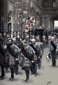 The Burial of Wellington c1890. Artist: Henry Marriott Paget