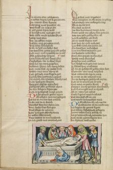 The Burial of Abraham; Weltchronik, about 1400-1410. Creator: Unknown