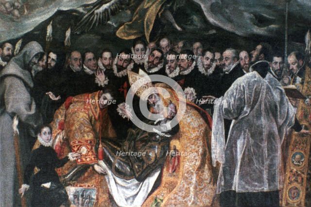 'The Burial of Count Orgaz' (detail), 1586-1588. Artist: El Greco