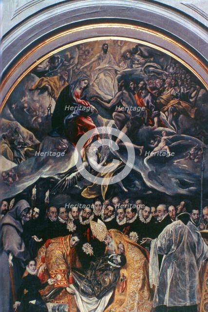 'The Burial of Count Orgaz' (detail), 1586-1588. Artist: El Greco