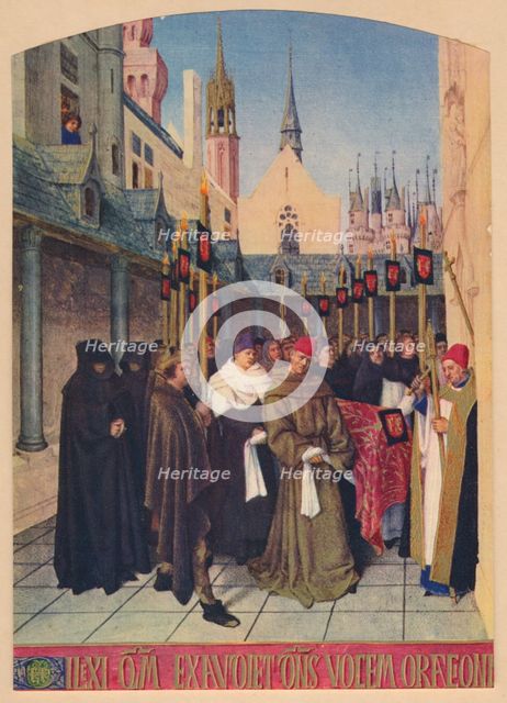 'The Burial of Etienne Chevalier', c1455, (1939). Artist: Jean Fouquet.