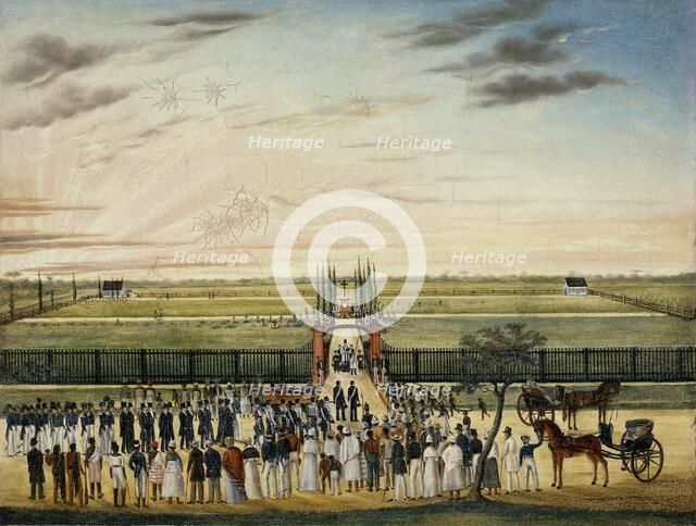 The Burial of Father Joannes Vitus Janssen (1803-43) at Paramaribo, 1843-1845. Creator: Anon.