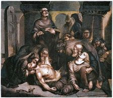 The Burial of Harold at Waltham Abbey (1847). Creator: Frederick Richard Pickersgill