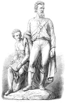 The Burke and Wills Monument at Melbourne, Australia, 1865. Creator: Unknown