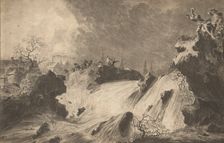 The Bursting of St. Anthony's Dike, 5 March 1651. Vertoninge...Amsterdam, 17th century. Creator: Pieter Nolpe