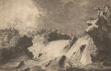 The Bursting of St. Anthony's Dike, 5 March 1651. Vertoninge...Amsterdam, 17th century. Creator: Pieter Nolpe