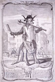 The butcher 1740. Artist: George Bickham