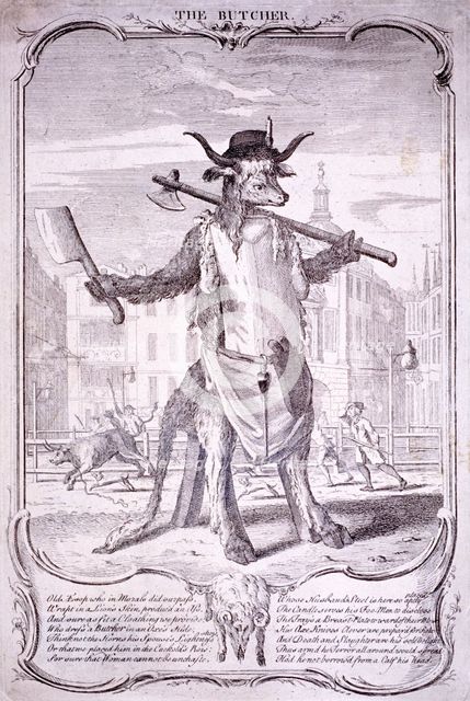 'The butcher', 1740. Artist: George Bickham
