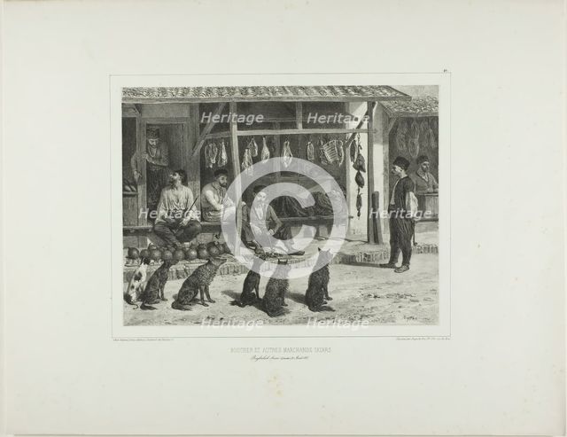 The Butcher and Other Tartar Merchants, 1841. Creator: Auguste Raffet.