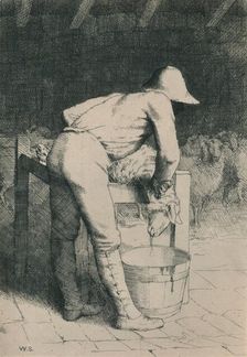 The Butcher and the Sheep c1916. Artist: William Strang