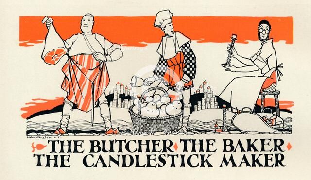'The Butcher, The Baker, The Candlestick Maker', c1925. Artist: John Archibald Austen.