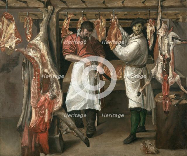 The Butcher's Shop. Artist: Carracci, Annibale (1560-1609)