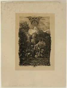 The Butterfly and the Pond, 1868. Creator: Rodolphe Bresdin