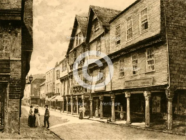'The Butterwalk, Dartmouth', 1898. Creator: Unknown.