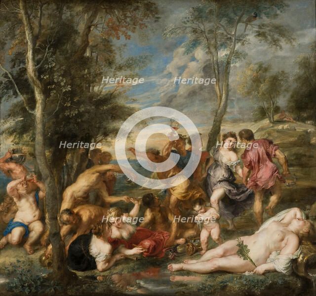 The Bacchanal of the Andrians. Artist: Rubens, Pieter Paul (1577-1640)